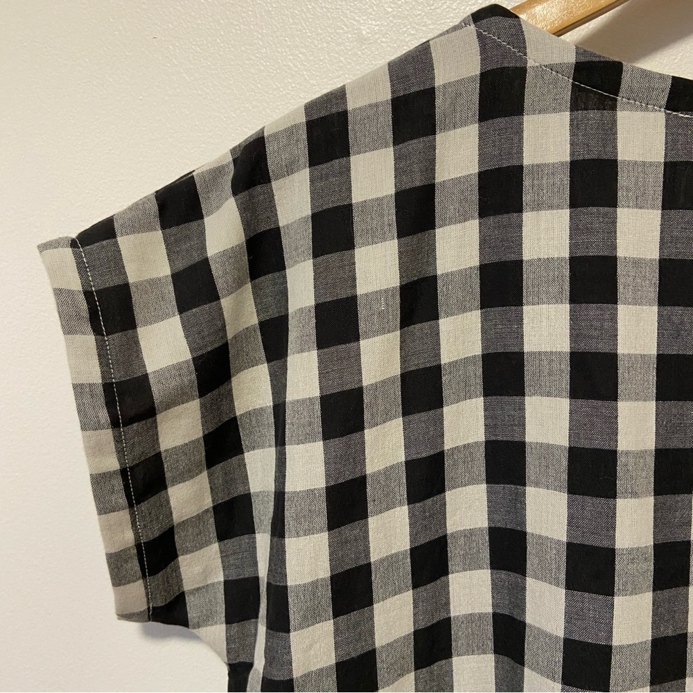 Checkered Black and White Midi Dress - Picture 4 of 9